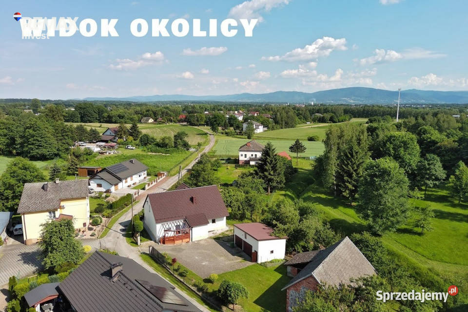 Budowlana działka lesie i rzece Kęty