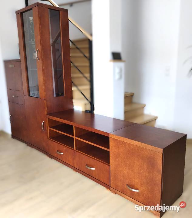 PIĘKNY ZESTAW DREWNIANYCH MEBLI SALONOWYCH Nadolice Małe sprzedam