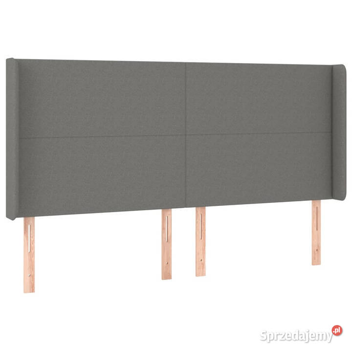 Łóżko kontynentalne z materacem ciemnoszara 128cm