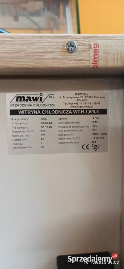 Witryna chłodnicza NAWI WCH1508 podlaskie Białystok sprzedam
