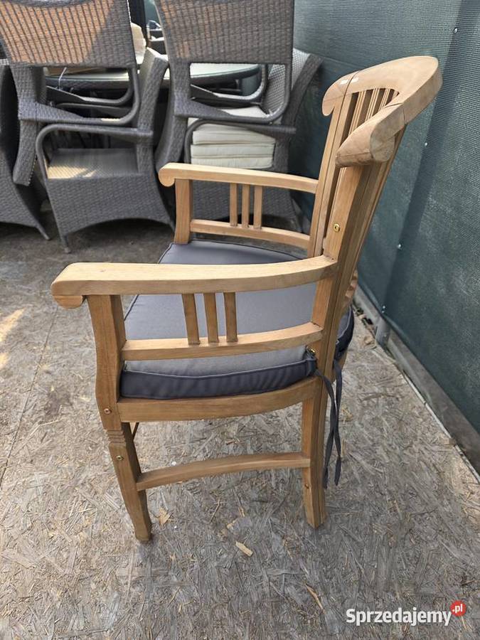Fotel ogrodowy krzesło drewno egzotyczne plus