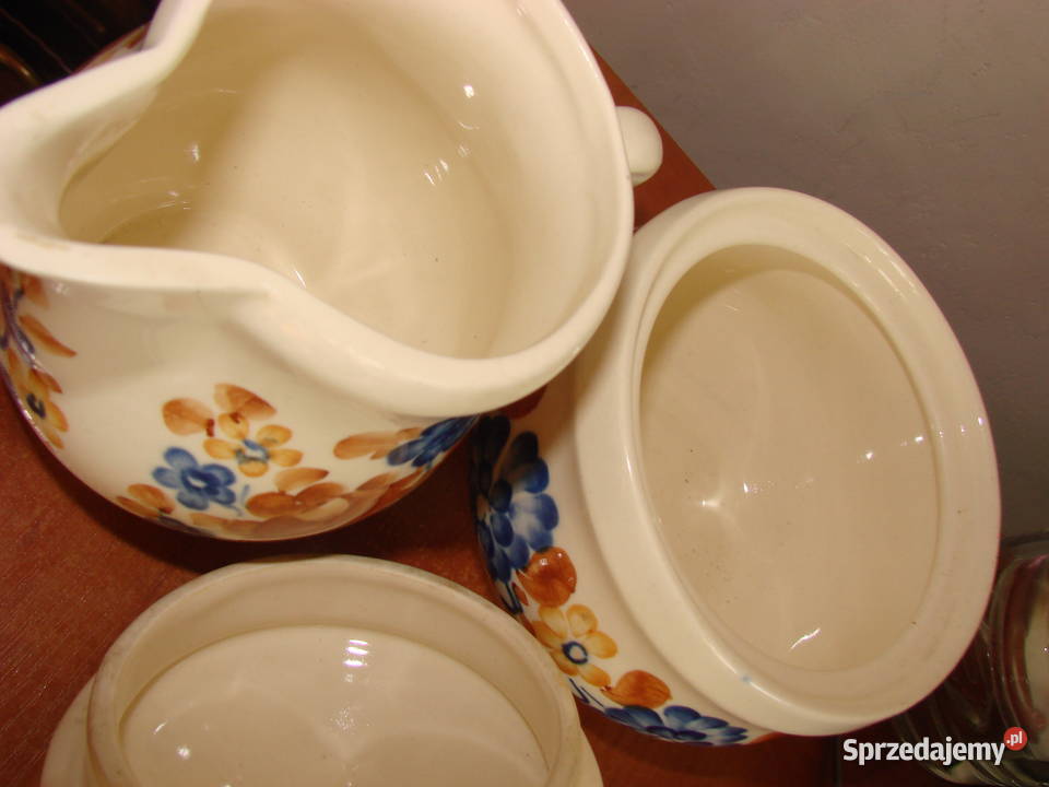 Włocławek fajansowy dzbanek pojemnik pomorskie Pruszcz Gdański