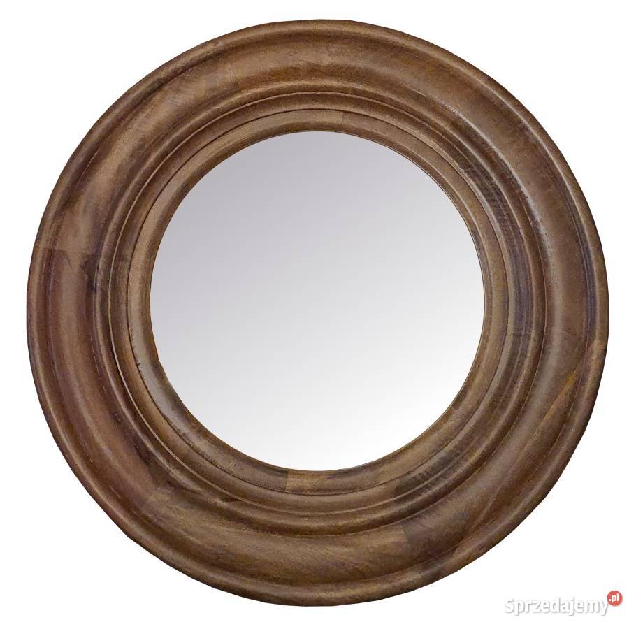Okrągłe drewniane lustro frezowane 80 inny kolor Lublin
