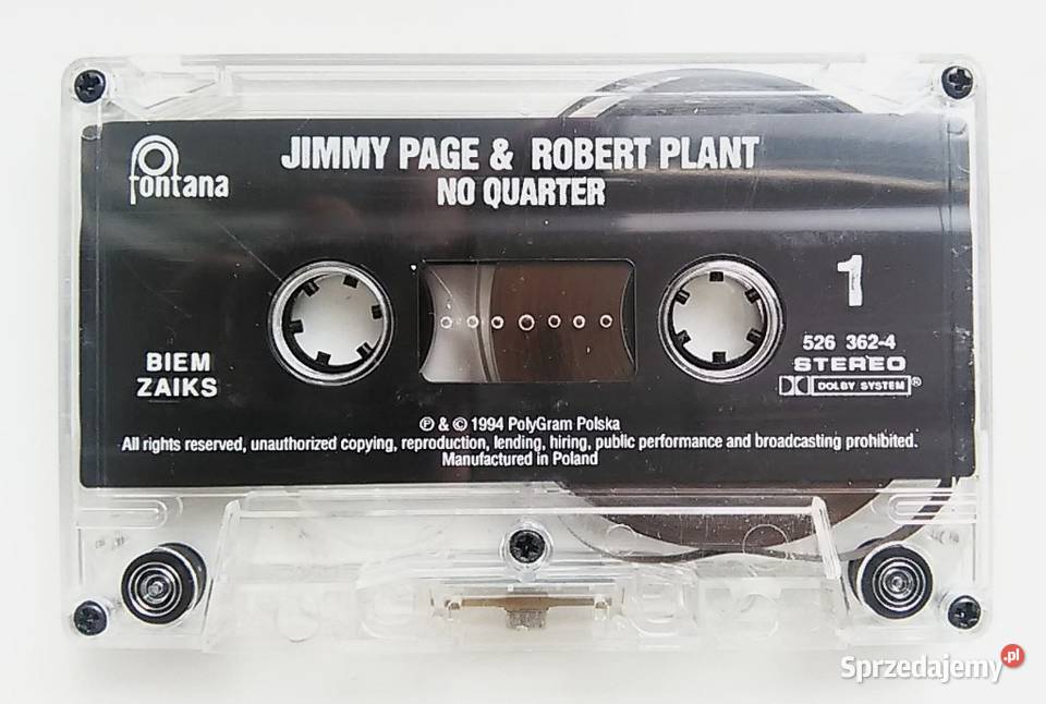 kaseta Jimmy Page Robert Plant No Quarter Olsztyn sprzedam