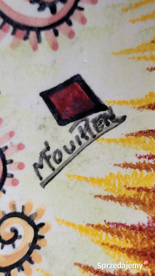 Ceramiczna ogromna patera z uszami Quimper Kraków