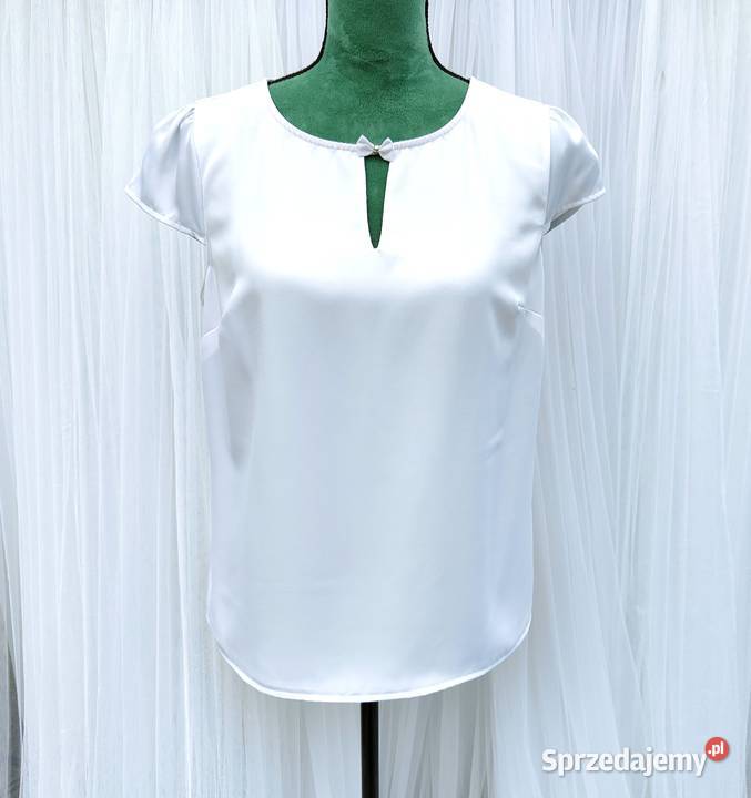 Bluzka biała L 40 XL 42 kokardka prosta Szczecin sprzedam