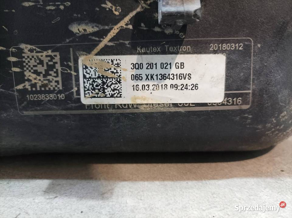 ZBIORNIK PALIWA 20 TDI BAK 3Q0201021GB Skoda