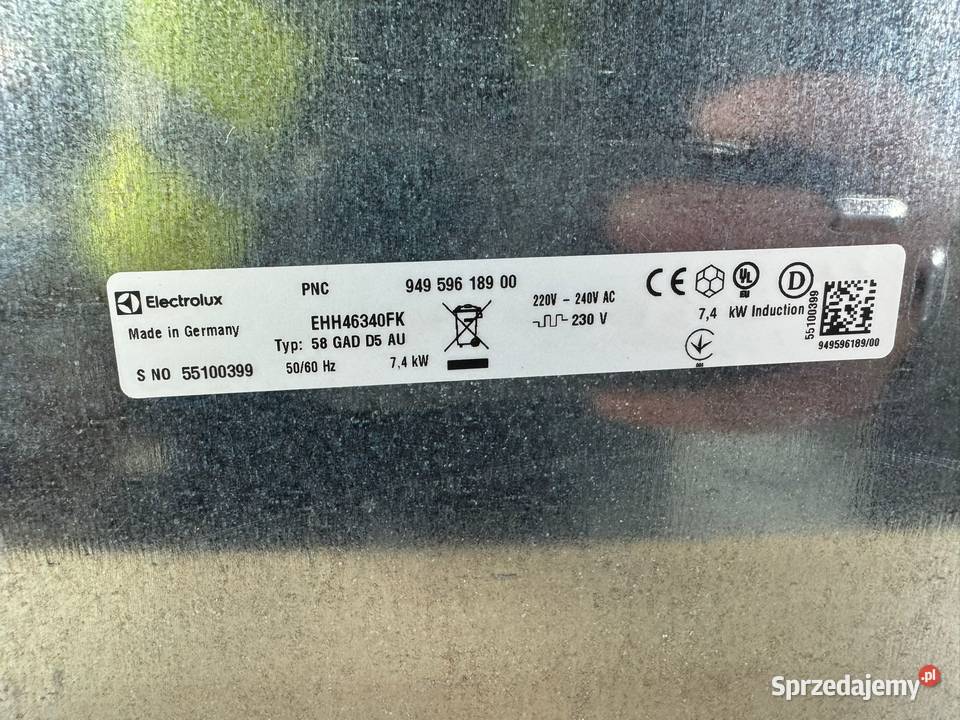 Płyta indukcyjna Electrolux EHH46340FK Dostawa Pozostałe Wiejca