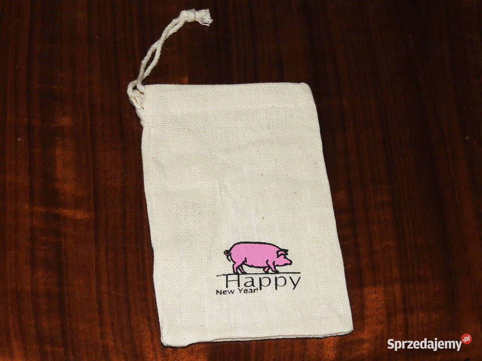 Mały lniany pokrowiec Happy Year Noworoczny Antyki, Sztuka, Kolekcje Przemyśl sprzedam