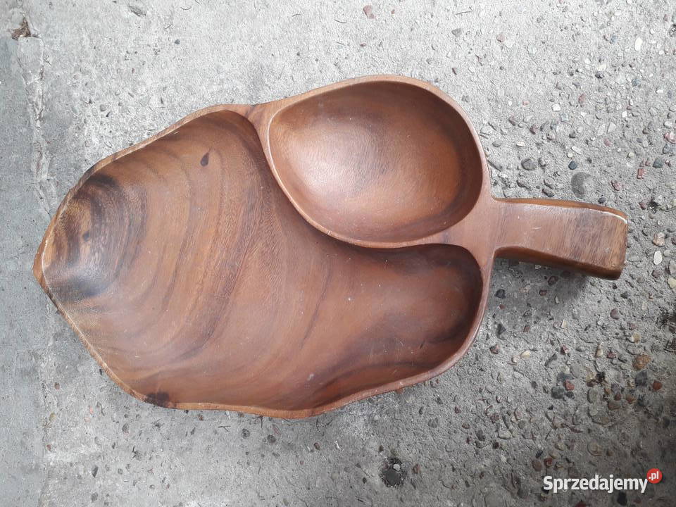 Duża stylowa drewniana taca Warszawa