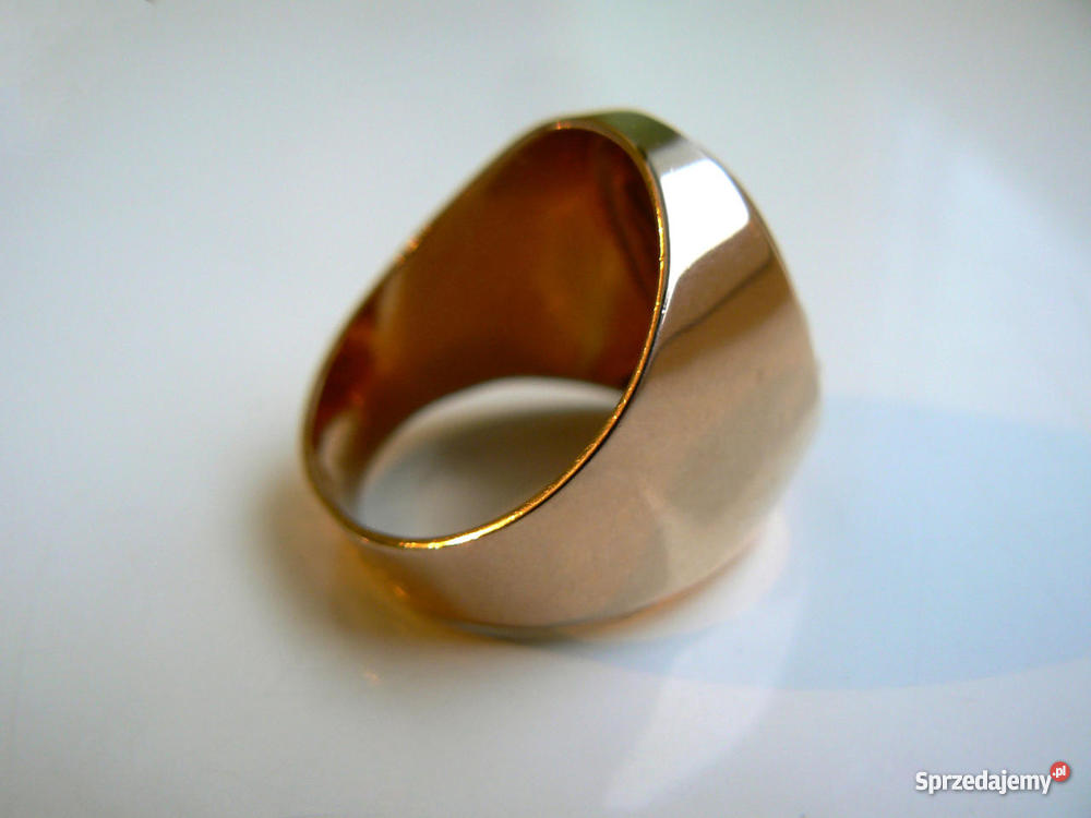 Złoty Pierścionek sygnet męski 837 gram próba 58 złote Biżuteria dla Panów Zegarki i Biżuteria pomorskie