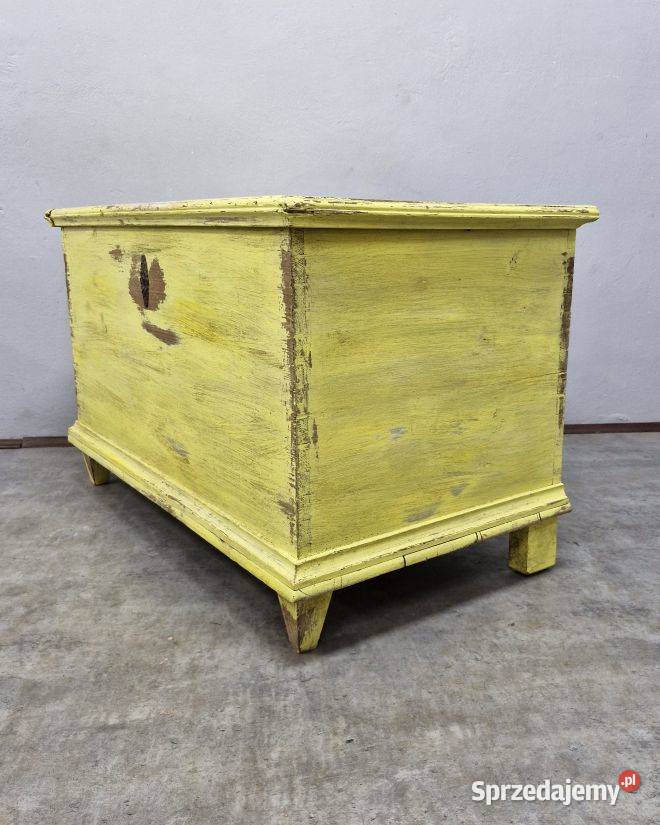 Drewniany Kufer Skrzynia Vintage AntykiMarki Marki