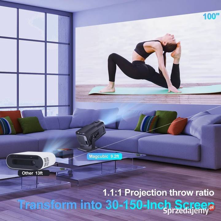 Projektor 4k Hy320 FullHD smart Android Netflix Krotoszyn
