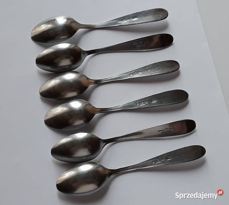 Łyżeczki do herbaty 2 KŁOS Gerlach sztućce PRL Dąbrowa Górnicza