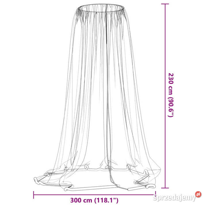 Moskitiera pod parasol biała 300x230 WM4010040 Warszawa