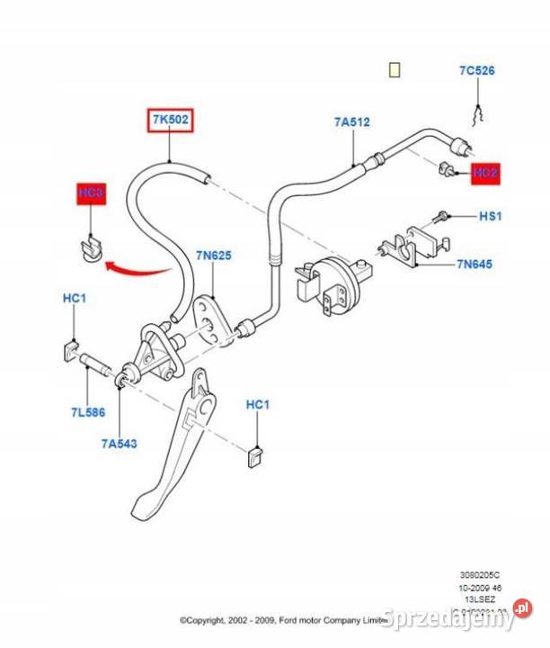 PRZEWÓD SPRZĘGŁA FORD KA 9608 13 Sprzęgła i elementy lubelskie