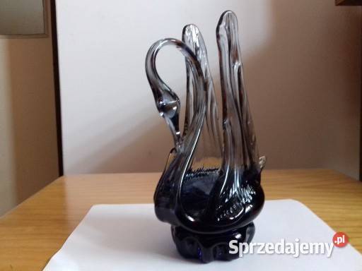 Szklany serwetnik z czasów PRLu Tomaszów Lubelski