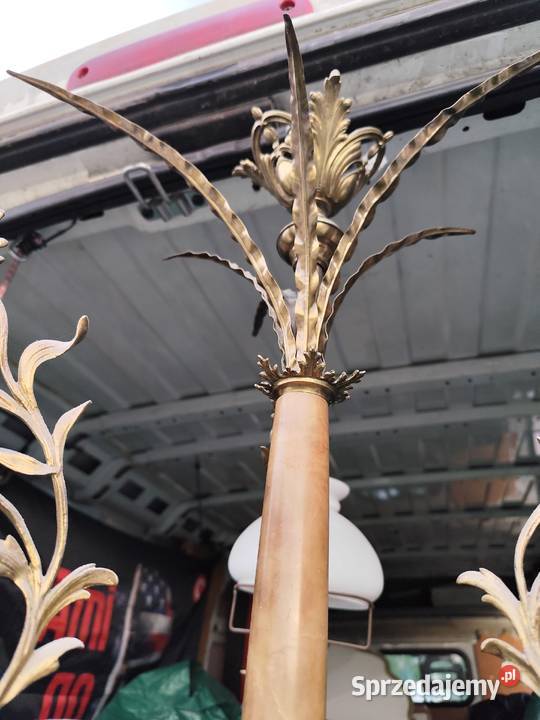 Stary mosiężny żyrandol hand made