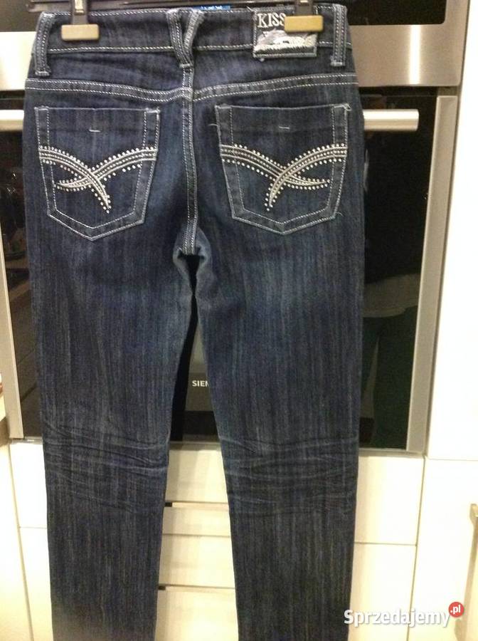 Spodnie Jeans Damskie KISS ME S niebieski sprzedam