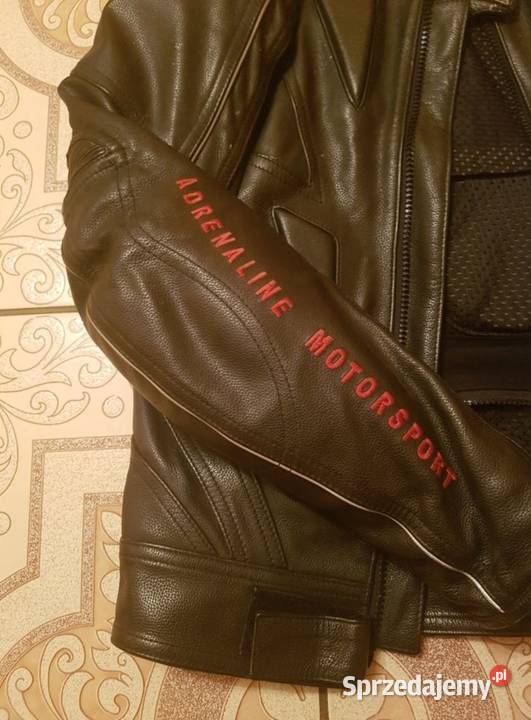 Kurtka skórzana motocyklowa w kolorze czarnym Kurtki lubuskie Jasień