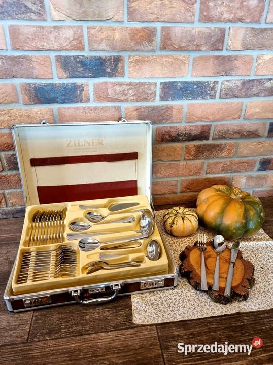 Srebrne sztućce w walizce Sztućce sprzedam