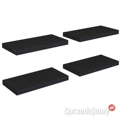 vidaXL Półki ścienne 4 czarne 50x23x38 MDF323831 mazowieckie Warszawa