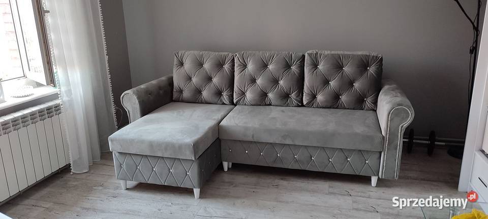 RATY narożnik 2 pojemniki rogówka Chesterfield Łóżka, wersalki i sofy Dąbrowa Górnicza