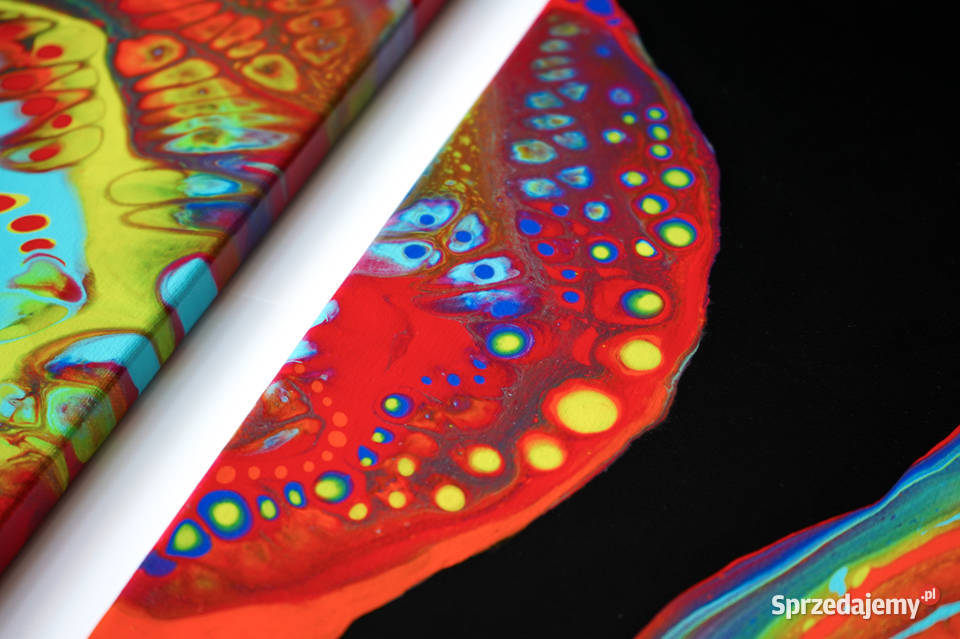 Kolorowy obraz świecący w UV Fluid life 3 x Warszawa