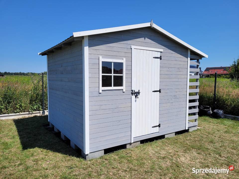 Domek narzędziowy ogrodowy z drewutnią montaż w Wrocław sprzedam