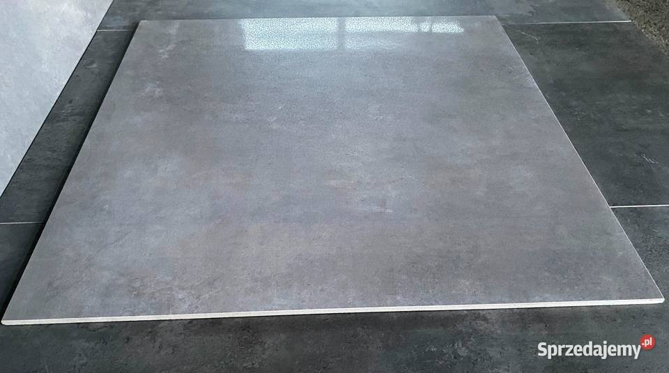 Gres betonopodobny grafit 80x80 duży rozmiar Łask