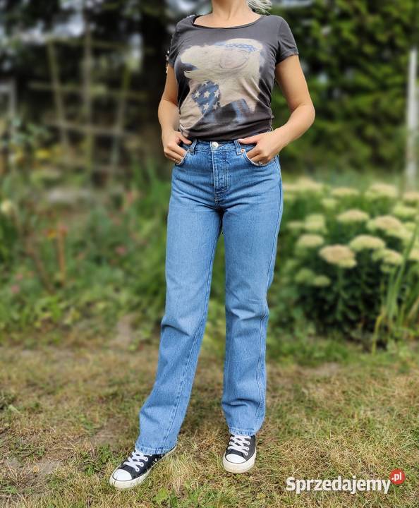 Spodnie jeansowe PullBear 36 S niebieskie jeansy niebieski Szczecin
