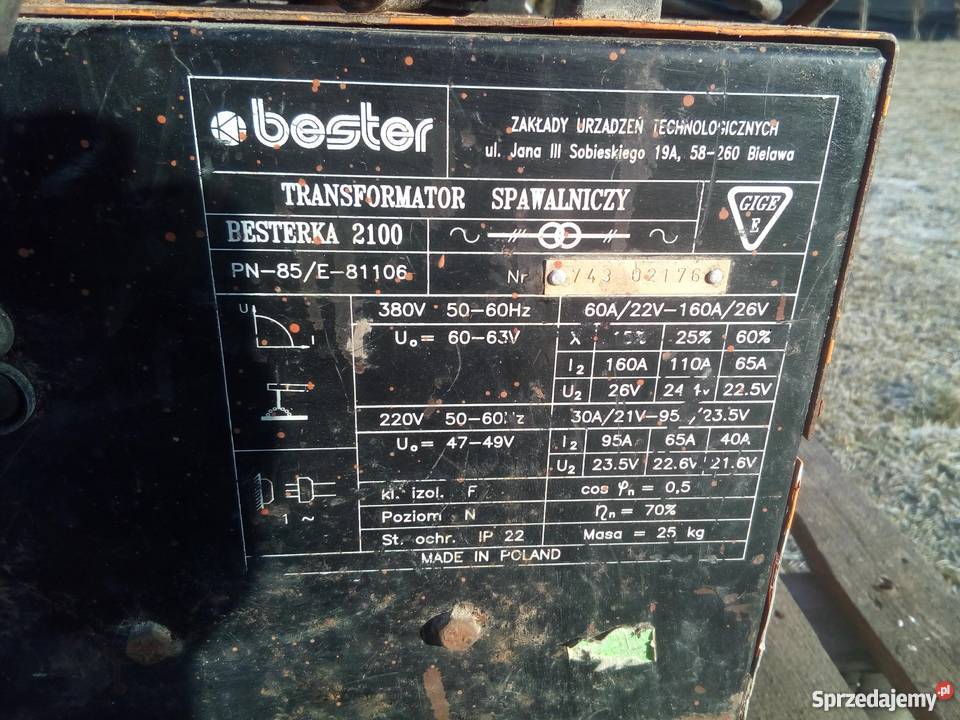 Spawarka Bester 2100 Gorzów Wielkopolski sprzedam