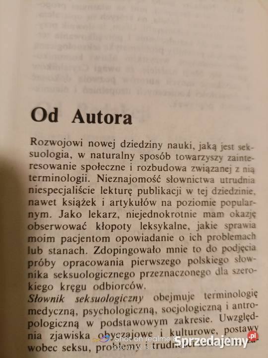 Słownik seksuologiczny Starowicz unikat okazy Rok wydania 1986 Poradniki, albumy i reportaże Warszawa