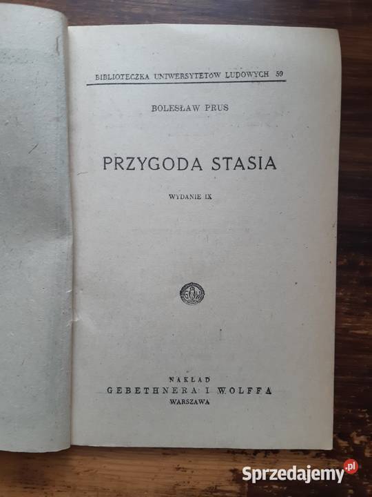 Bolesław Prus Przygoda Stasia 1947 Poznań