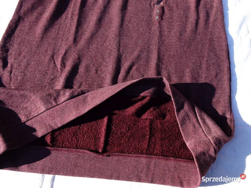 Burgundowa bluza sukienka dresowa HM S M Nowy Sącz