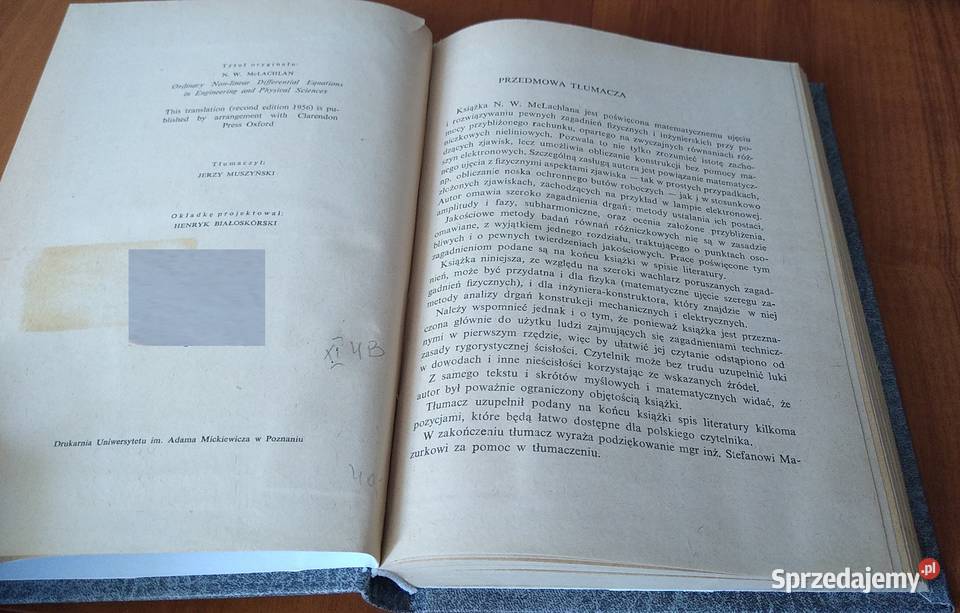 Równania różniczkowe zwyczajne nieliniowe w Gdańsk