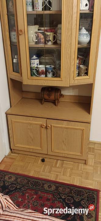 Komoda z witryną oszkloną lata 90te 45cm mazowieckie Warszawa sprzedam