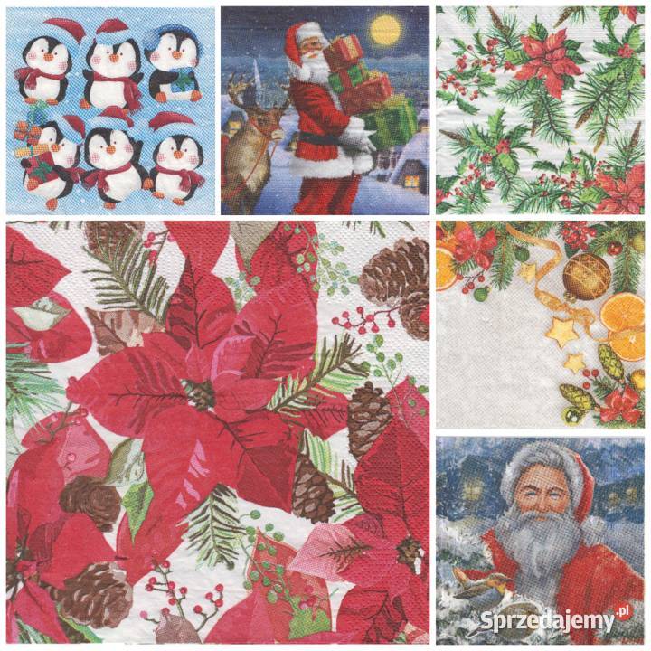 Decoupage serwetki Papierowe Boże Narodzenie 6 Skarżysko-Kamienna