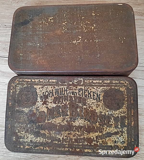 Puszka pudełko opakowanie metalowe cygarach John wielkopolskie Ostrów Wielkopolski