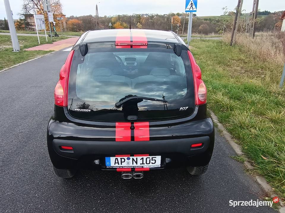 Peugeot 107 klima ISOFIX elektryka 10 benzyna welurowa tapicerka Chełmno