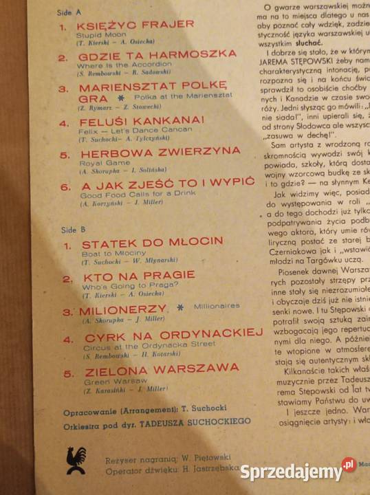 1968 Jarema Stępowski Księżyc frajer Płyta Kielce