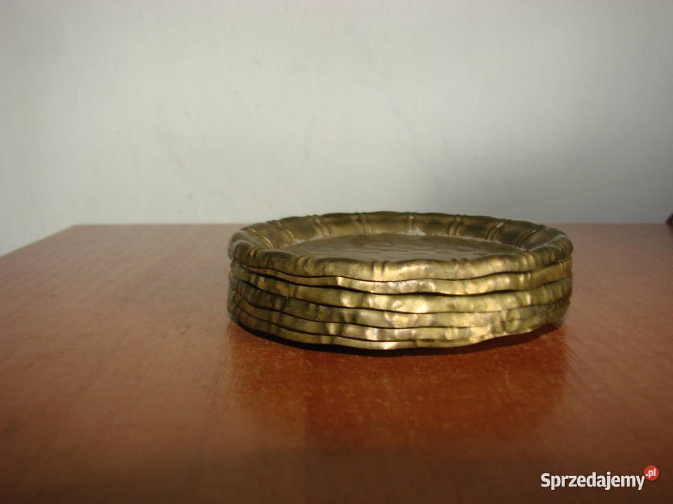 mosiężne podkładki pod kieliszki Pruszcz Gdański