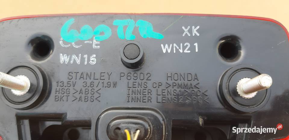 HONDA CBR 600RR LAMPA TYŁ TYLNA LED ORYGINAŁ Bieleń