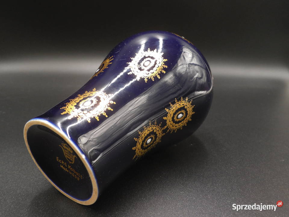 Porcelanowy kobaltowy wazon UNTER WEISS BACH Raszków