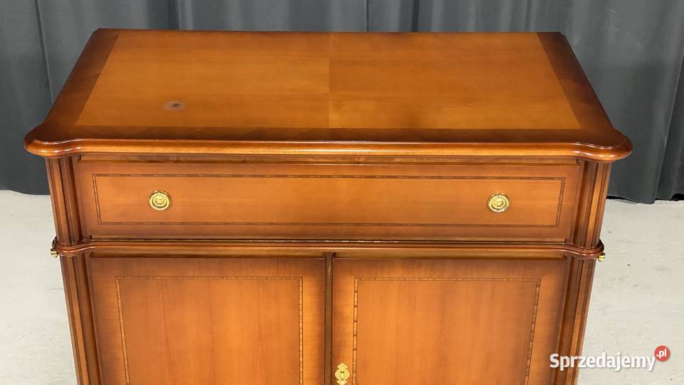 Intarsjowany wiśniowy barek komoda szafka na Budno