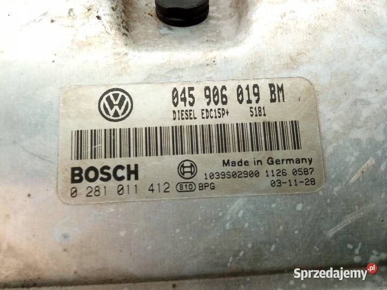 STEROWNIK SILNIKA 0281011412 045906019BM Skoda Części samochodowe