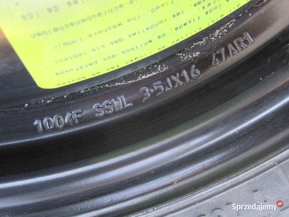 CITROEN C4 I PEUGEOT 3008 koło dojazdowe 1359016 Kielce