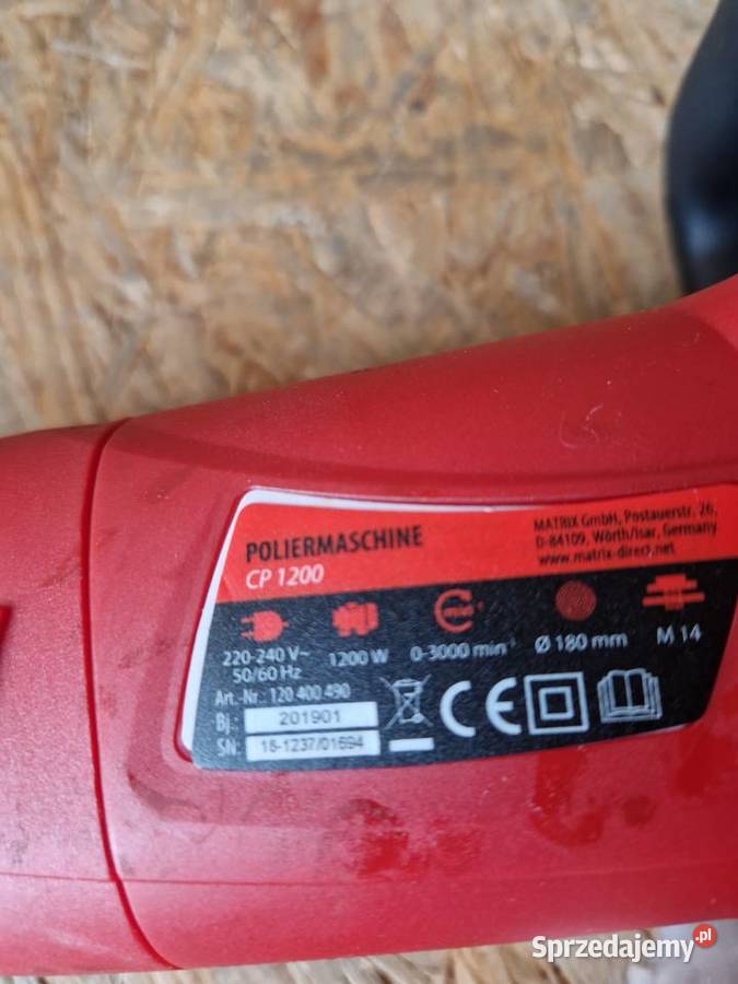MATRIX CP1200 POLERKA SAMOCHODOWA 180MM Głogowa sprzedam