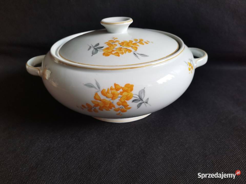 Stara waza w kwiaty porcelana Śląska Giesche Antyki, Sztuka, Kolekcje śląskie Siemianowice Śląskie