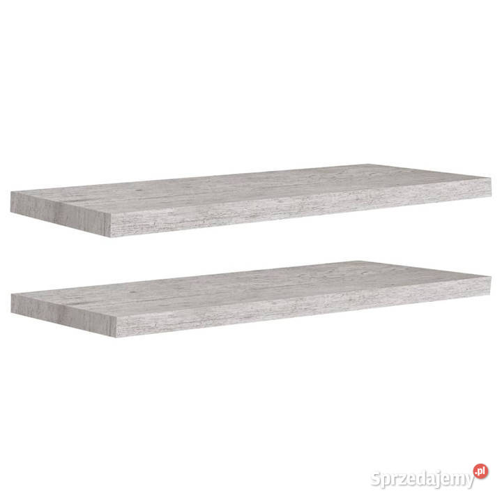 Półki ścienne 2 szarość betonu 80 x 235 x 38 MDF